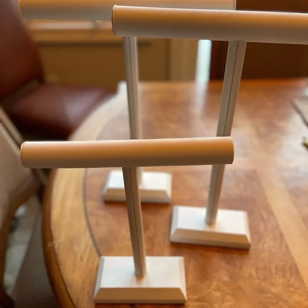 WHITE LEATHER Bracelet Rack 18” x 14”